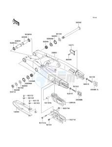 KX 250 R (R6F-R7F) R7F drawing SWINGARM