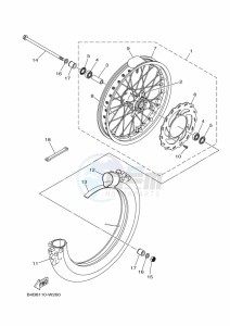 YZ85LW YZ85 (B0G7) drawing FRONT WHEEL