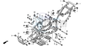 TRX400EX FOURTRAX 400 EX drawing FRAME BODY