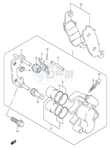 GSX600F (E2) Katana drawing FRONT CALIPER