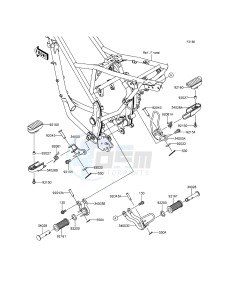 KLX150L KLX150EEF XX (EU ME A(FRICA) drawing Footrests