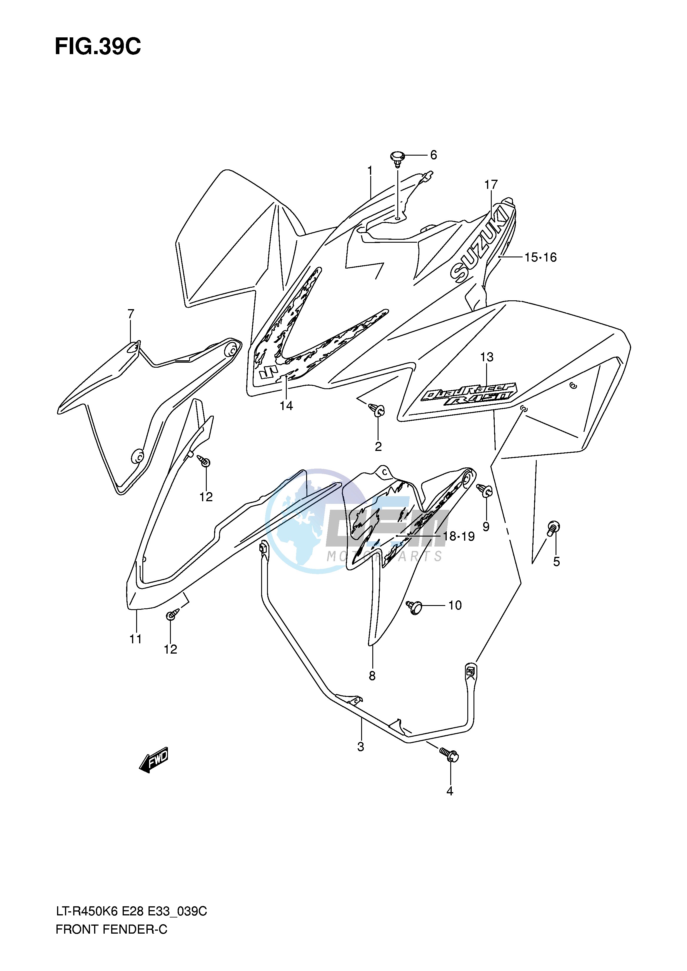 FRONT FENDER (LT-R450ZK8)