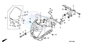 CBF125MD CBF125M UK - (E) drawing FRONT COWL