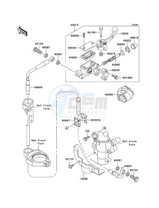 KX85 / KX85 II KX85-B5 EU drawing Front Master Cylinder