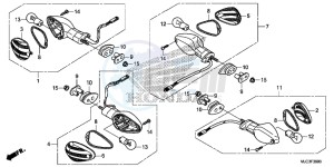 CBR600RAD CBR600RR ABS UK - (E) drawing WINKER