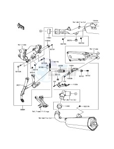 ZZR1400 ABS ZX1400JHF GB XX (EU ME A(FRICA) drawing Accessory(Center Stand)