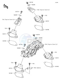 JET SKI ULTRA 310LX JT1500MJF EU drawing Engine Mount