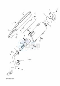 CZD300-A XMAX 300 (BY37) drawing EXHAUST