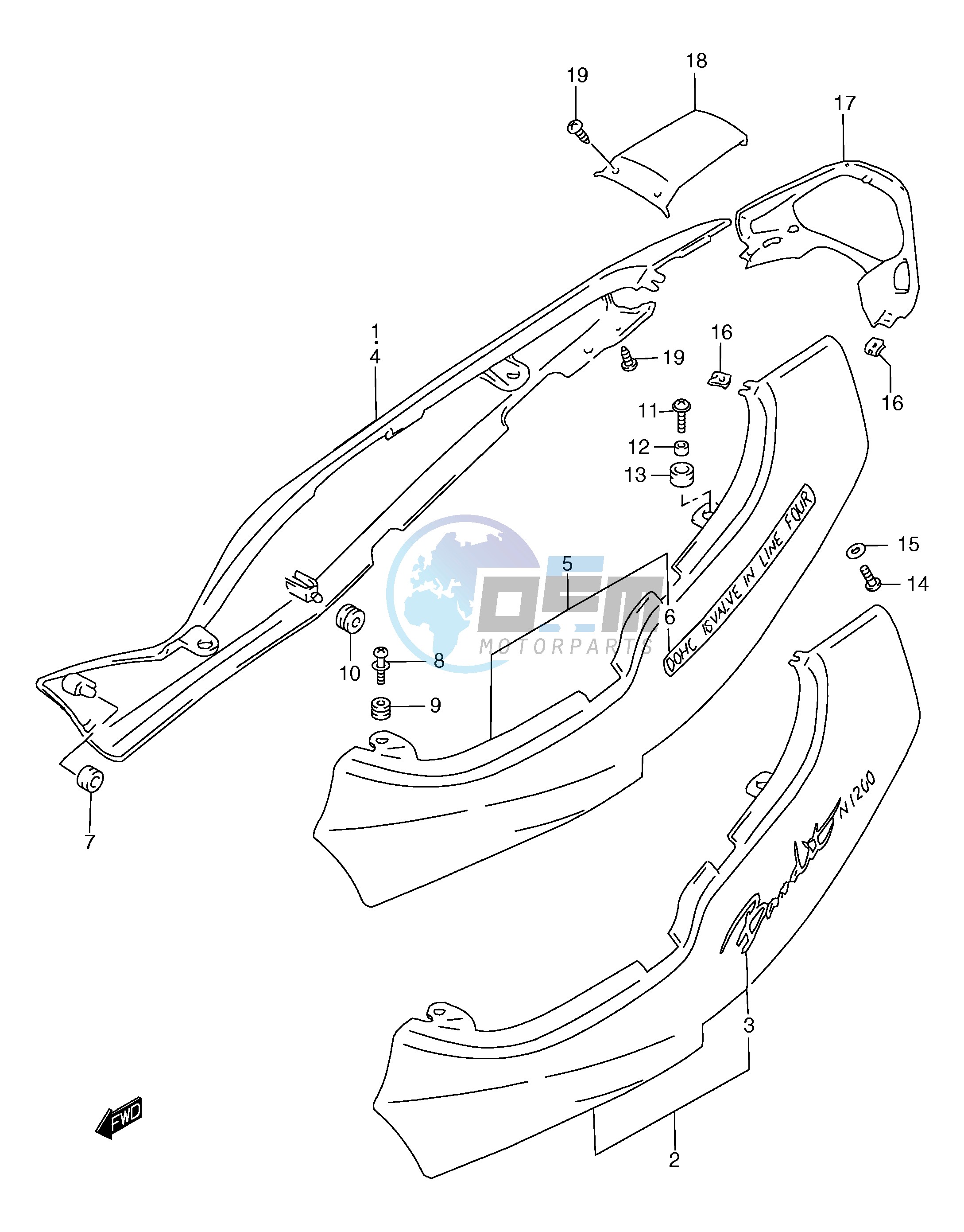 FRAME COVER (GSF1200X SX)