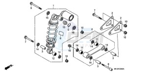 CBR600RRA Europe Direct - (ED) drawing REAR CUSHION (CBR600RR)