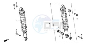 TRX500TM drawing REAR CUSHION