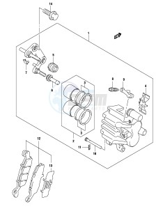 GS500 (P19) drawing FRONT CALIPER (MODEL K4)