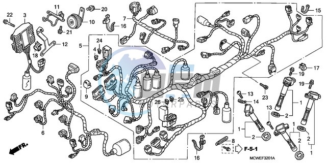 WIRE HARNESS (VFR800A)