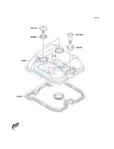 KFX400 KSF400A6F EU drawing Cylinder Head Cover