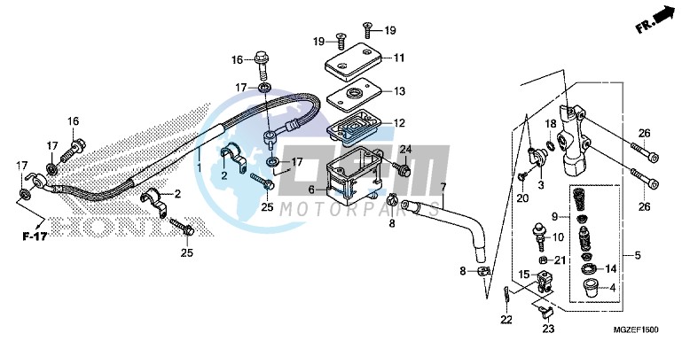 REAR BRAKE MASTER CYLINDER (STD)