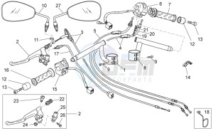 V7 Racer 750 drawing Handlebar - Controls