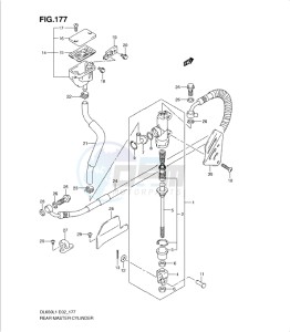 DL650 drawing REAR MASTER CYLINDER (DL650L1 E2)