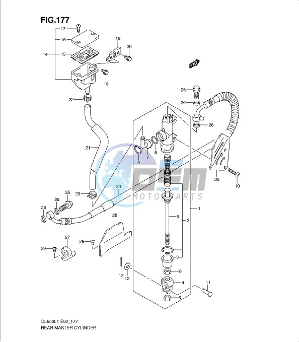 REAR MASTER CYLINDER (DL650L1 E2)