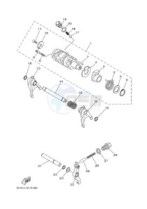 YFM700FWBD YFM70KPSJ KODIAK 700 EPS SPECIAL EDITION (B32D) drawing SHIFT CAM & FORK