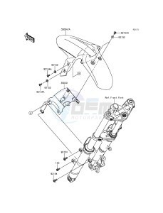 Z300 ER300AFF XX (EU ME A(FRICA) drawing Front Fender(s)