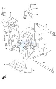 DF 250 drawing Clamp Bracket w/Transom (X) & (XX)