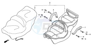 GL1500SE GOLDWING SE drawing SEAT