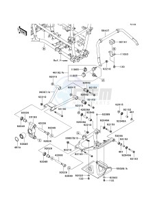 KVF 650 H [BRUTE FORCE 650 4X4I] (H7F-H8F) H8F drawing REAR SUSPENSION