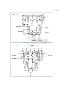 ZX 600 J [ZZR600] (J6F-J8F) J6F drawing CRANKCASE BOLT PATTERN