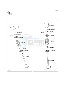 Z1000 ZR1000DBF FR GB XX (EU ME A(FRICA) drawing Valve(s)