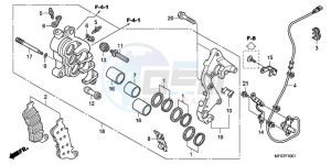 CB600FA9 Australia - (U / ABS) drawing R. FRONT BRAKE CALIPER (CB600FA/FA3)