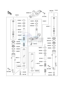 EX 500 D [NINJA 500R] (D6F-D9F) D8F drawing FRONT FORK-- D7F - D9F- -