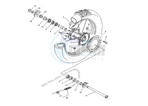 DT RE 125 drawing REAR WHEEL