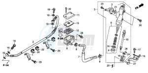 XL700VA drawing RR. BRAKE MASTER CYLINDER