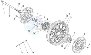 California Vintage 1100 drawing Front wheel