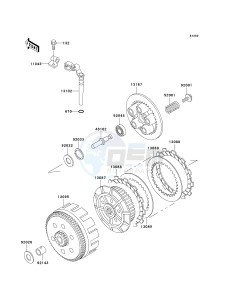 KL 250 D [KLR250] (D15-D19) [KLR250] drawing CLUTCH