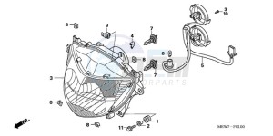 NT700VA UK - (E / MKH) drawing HEADLIGHT