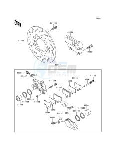 ZX 750 N [NINJA ZX-7RR] (N1-N2) [NINJA ZX-7RR] drawing REAR BRAKE