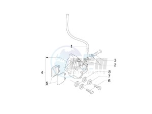 Liberty 125 4t 2v e3 drawing Brakes hose  - Calipers