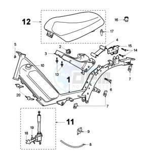 FOX GSX EU1 drawing FRAME AND SADDLE