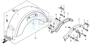 VT750C2 drawing REAR FENDER