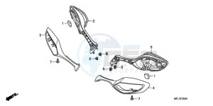 CBR1000RR9 KO / HRC MK drawing BACK MIRROR