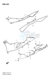 AN400 (E2) Burgman drawing SIDE LEG SHIELD (AN400L1 E2)