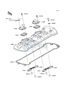 Z1000 ZR1000DBF FR GB XX (EU ME A(FRICA) drawing Cylinder Head Cover