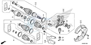 TRX500FM2E TRX500FM2 U drawing FRONT KNUCKLE/ FRONT DRIVE SHAFT