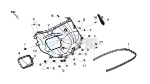 MAXSYM 600I ABS drawing REAR COWL