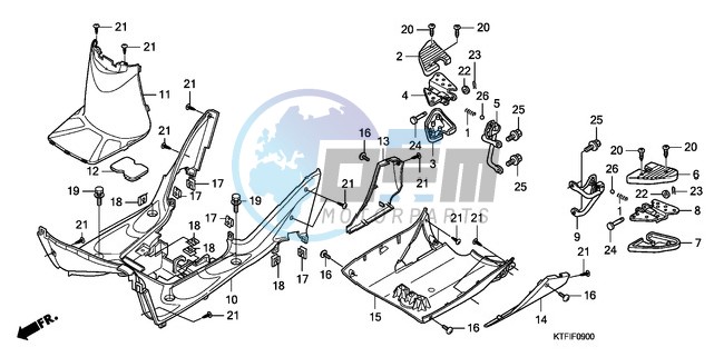 FLOOR PANEL/PILLION STEP