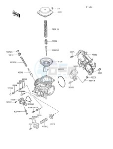 VN 750 A [VULCAN 750] (A10-A14) [VULCAN 750] drawing CARBURETOR PARTS