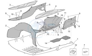 Scarabeo 125-200 e2 (eng. piaggio) drawing Central body II