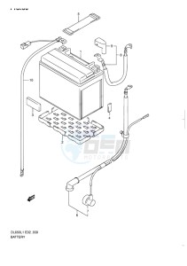 DL650 ABS V-STROM EU-UK drawing BATTERY