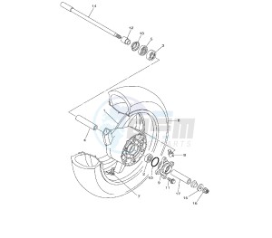 XP T-MAX BLACK MAX-NIGHT MAX 500 drawing REAR WHEEL